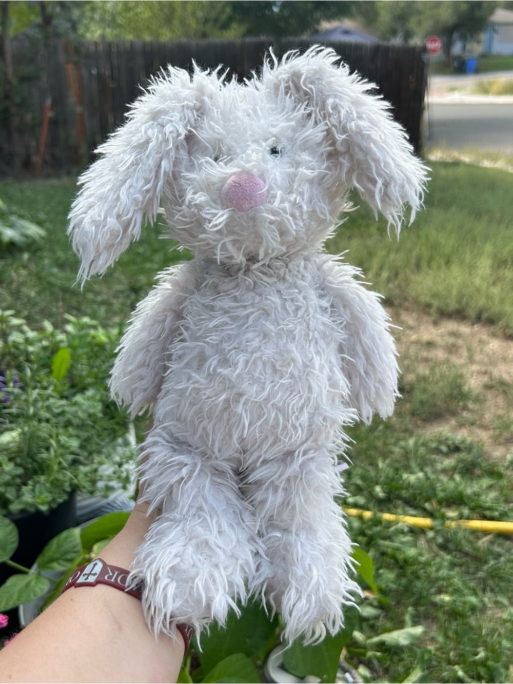 Jellycat Angora Fuzzy Bunny Medium Retired Authentic